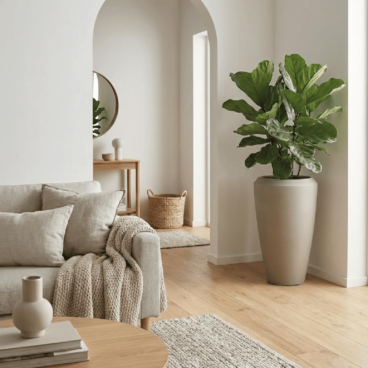 Vase Nalou - 44x70 - Schwarz - Blumentopf für den Innen- und Außeneinsatz - Übertopf - Pflanztopf - Pflanzgefäß