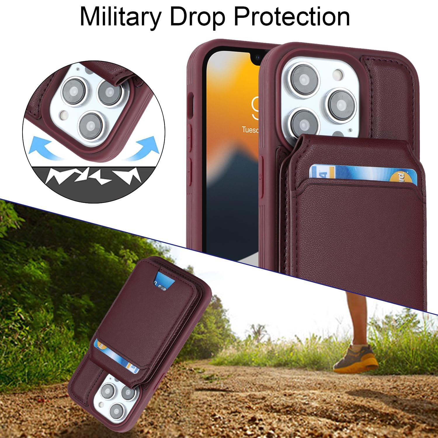 Amazon.co.jp: SailorTech iPhone 14 Pro Maxケース クレジットカード