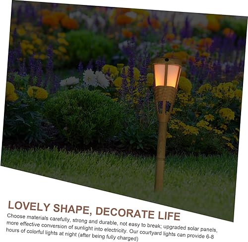 Miniatura 2 de 1 linterna solar para decoración al aire libre para foco de patio, antorchas solares Tiki con llama parpadeante, antorchas Tiki para adorno