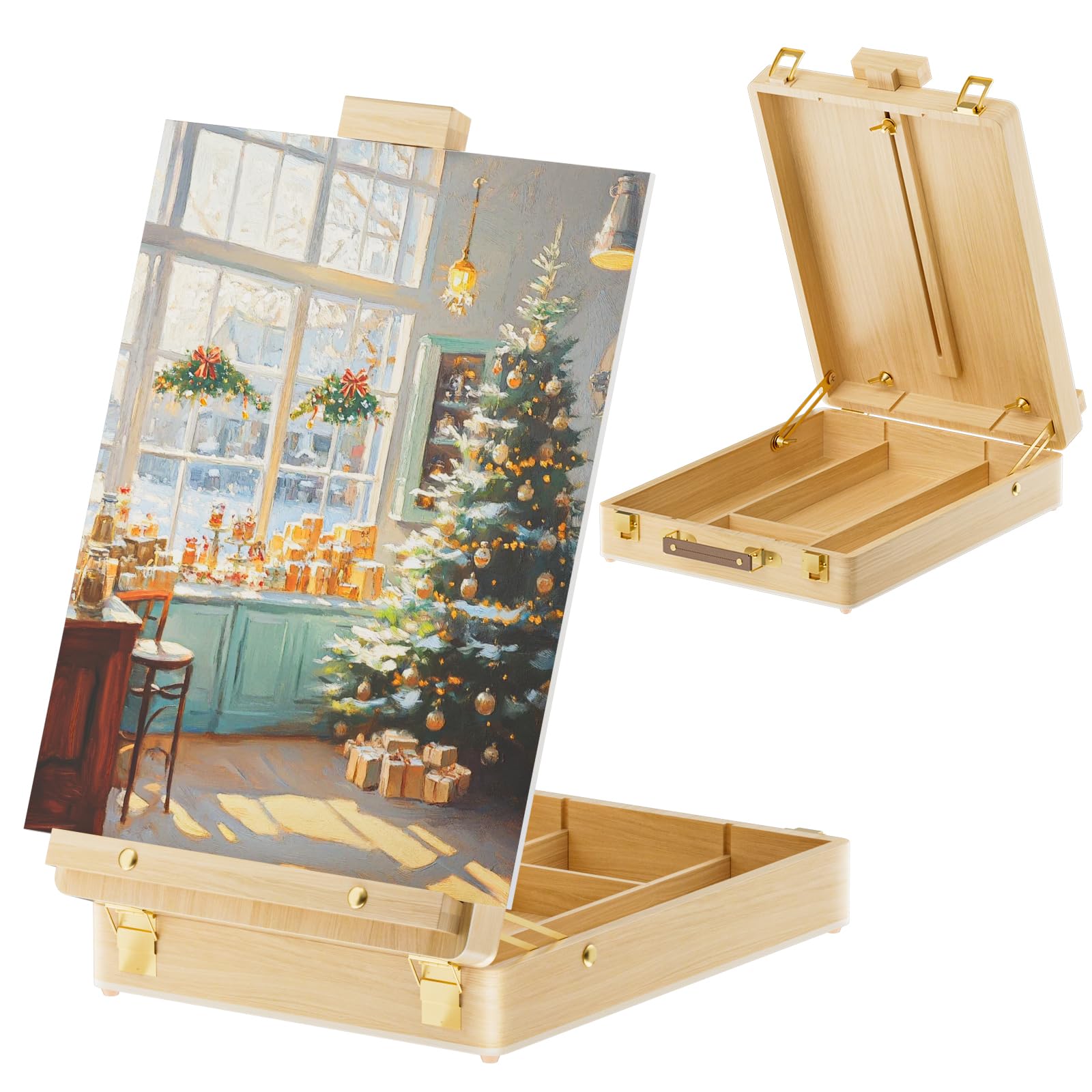Amazon.com: LUCYCAZ Tabletop Easel for Painting, Adjustable Wooden
