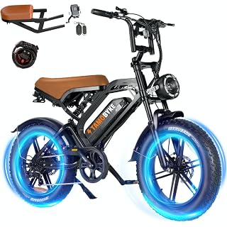 Moped Style 750W/1500W Electric Bike for Adults,28mph/30mph/33mph Ebike&34-80Miles PAS Range,48V15.6ah/18.2ah/ (874Wh) Larger Battery, 20'' Fat Tire Electric Bike,UL Safety Certified. - Amazon product rated Grade A