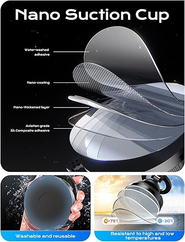 Miniatura 7 de Soporte de teléfono para automóvil MagSafe, ultra magnético y fuerte succión ajustable de 360, soporte de teléfono celular magnético portátil para