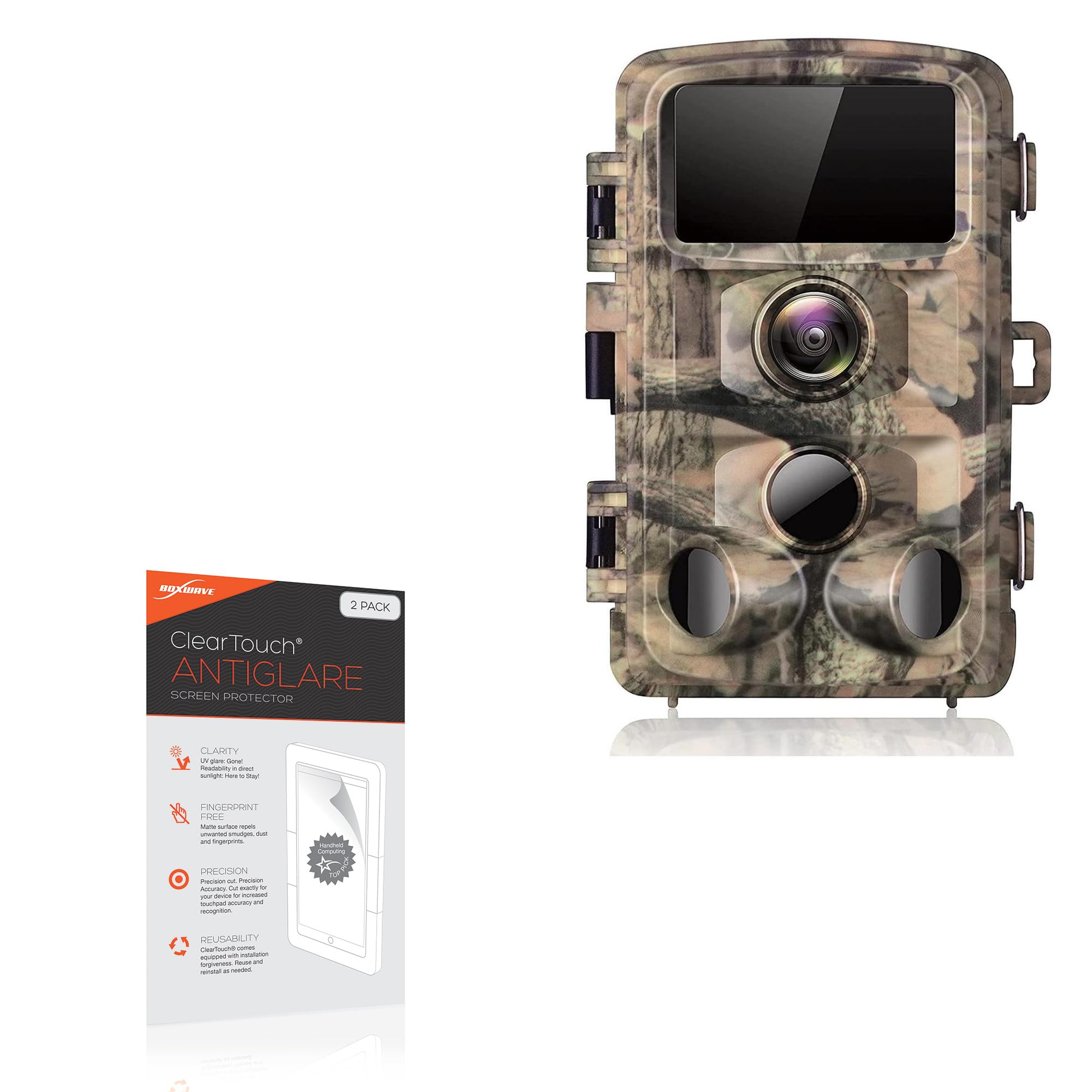 BoxWave Screen Protector Compatible with CamPark CE15 (4.3 in) - ClearTouch Anti-Glare (2-Pack), Anti-Fingerprint Matte Film Skin