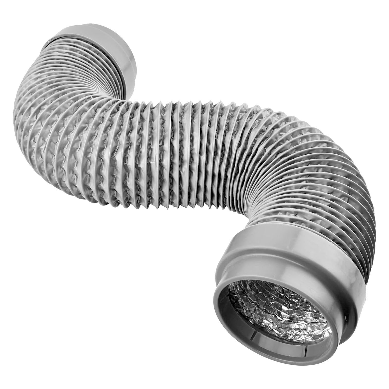 Innovative Flexible Dryer Vent Connector with Stretchable Rubber Seal Simple Installation for Leak Proof & Easy Push on Temperature Dryer Exhaust