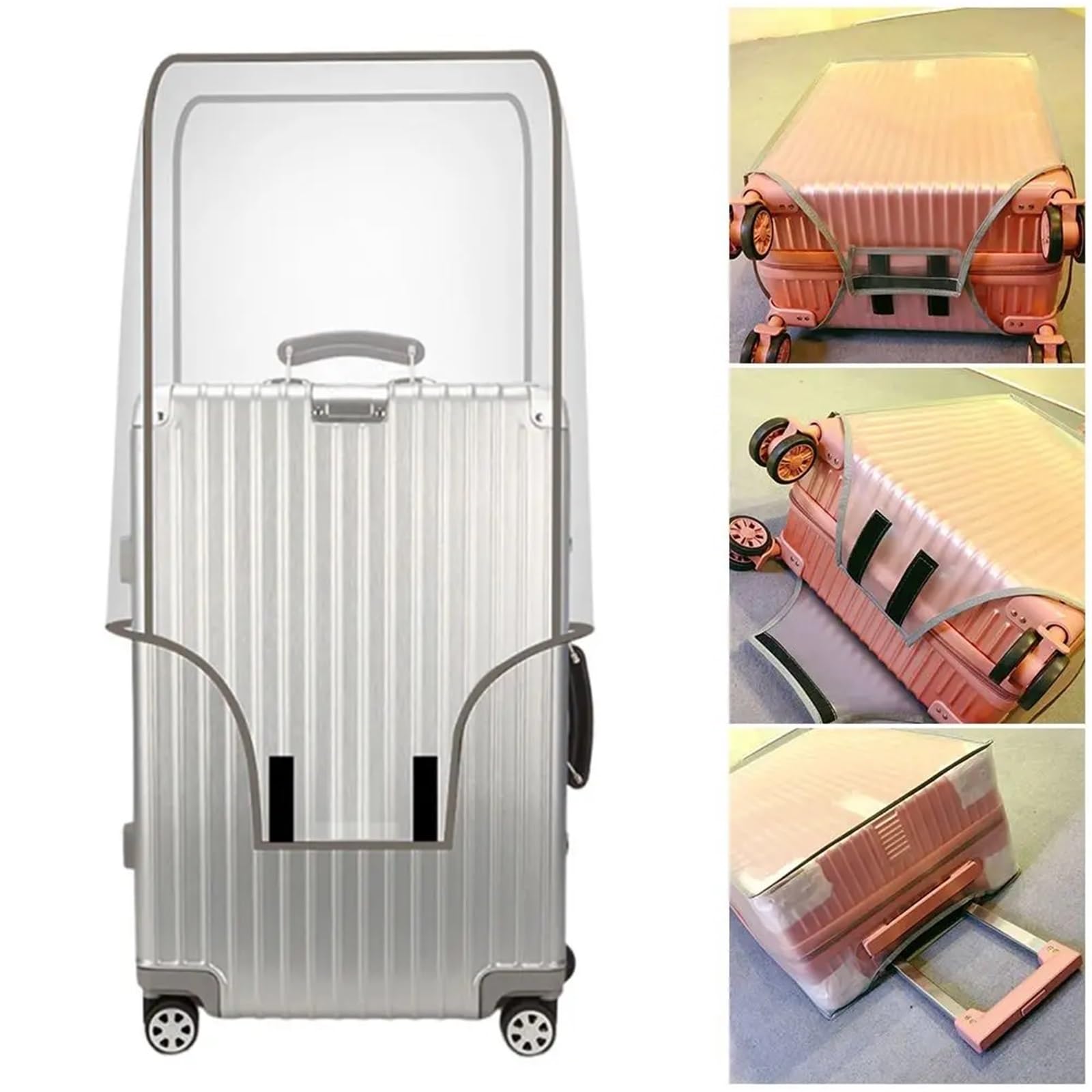 Funda Transparente for Equipaje de Viaje, Fundas Protectoras Impermeables for, a Prueba Polvo for Maleta 16-30 Pulgadas, 2 uds para Maletas(18Inch)