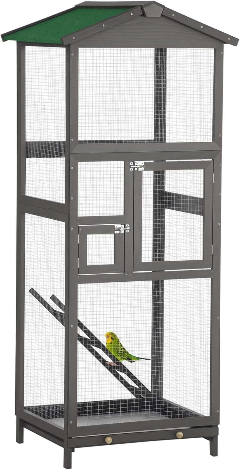 PawHut 65″ Wooden Aviary