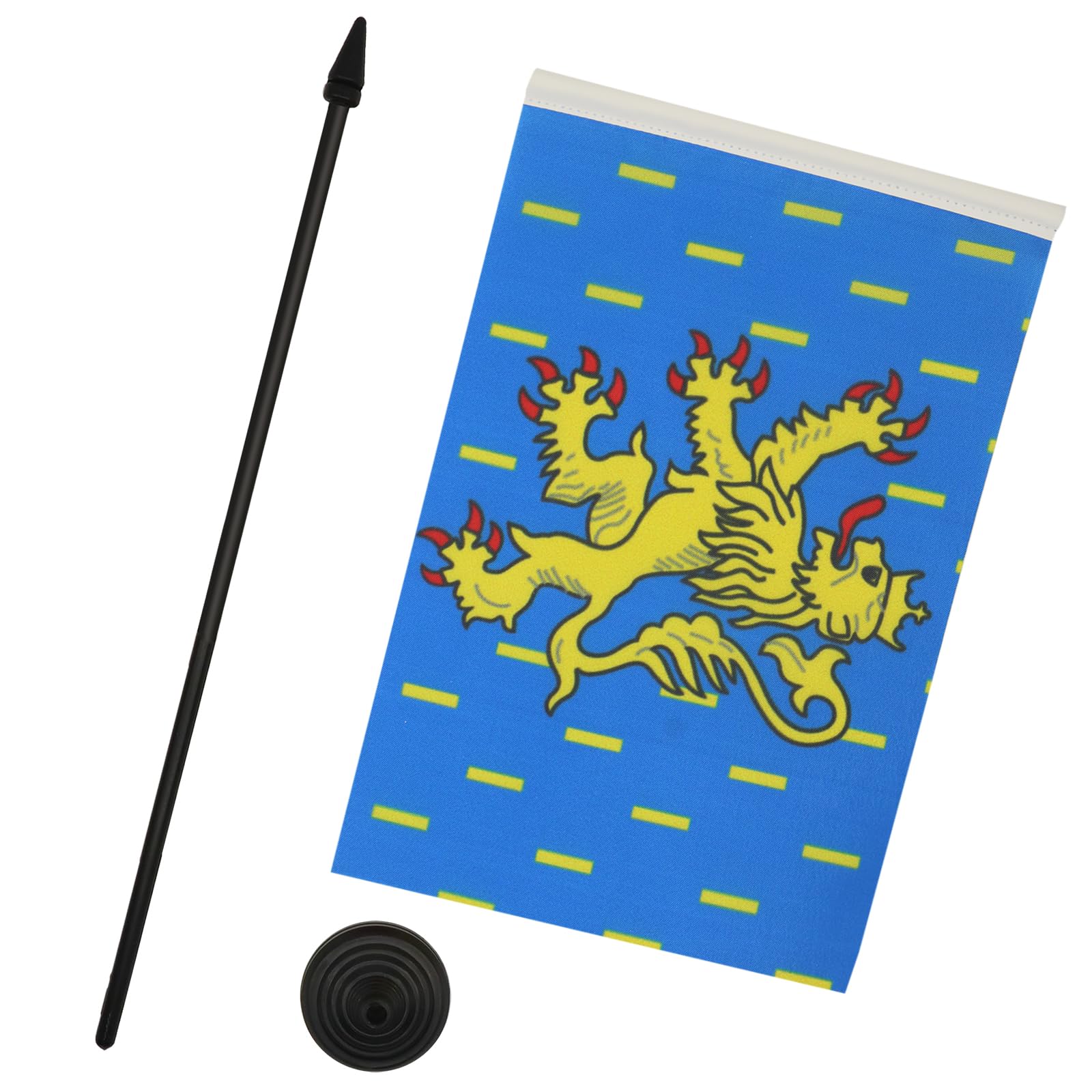 AZ FLAG Franche-Comté Table Flag 5'' x 8'', French region of Franche-Comté Office Decoration 100% Polyester 21 x 14 cm - Image 3