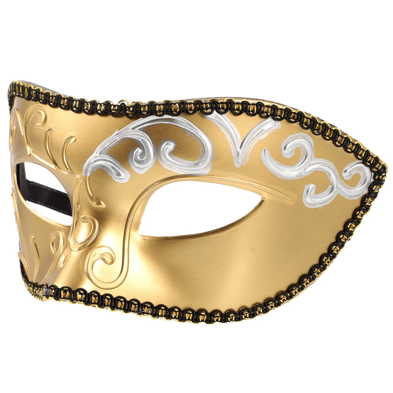 VICASKY Halloween Masquerade Half Face Mask Prop for Adults Retro Roman Design Lightweight Party Accessory for Cosplay Dance and Festival Celebrations