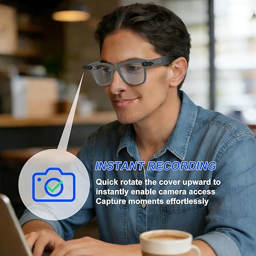 Miniatura 4 de Paquete de 6 fundas de privacidad con luz LED para lentes inteligentes Ray-Ban Meta Gen 2, cubierta giratoria de bloqueo de cámara compatible con