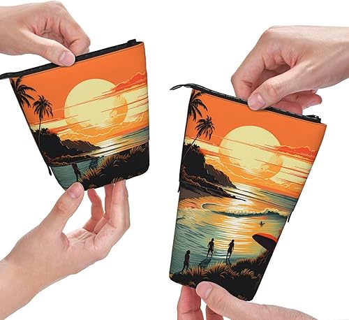 Miniatura 3 de Estuche telescópico original para lápiz con impresión de verano sin fin, estuche de papelería, estuche telescópico para bolígrafo, soporte para