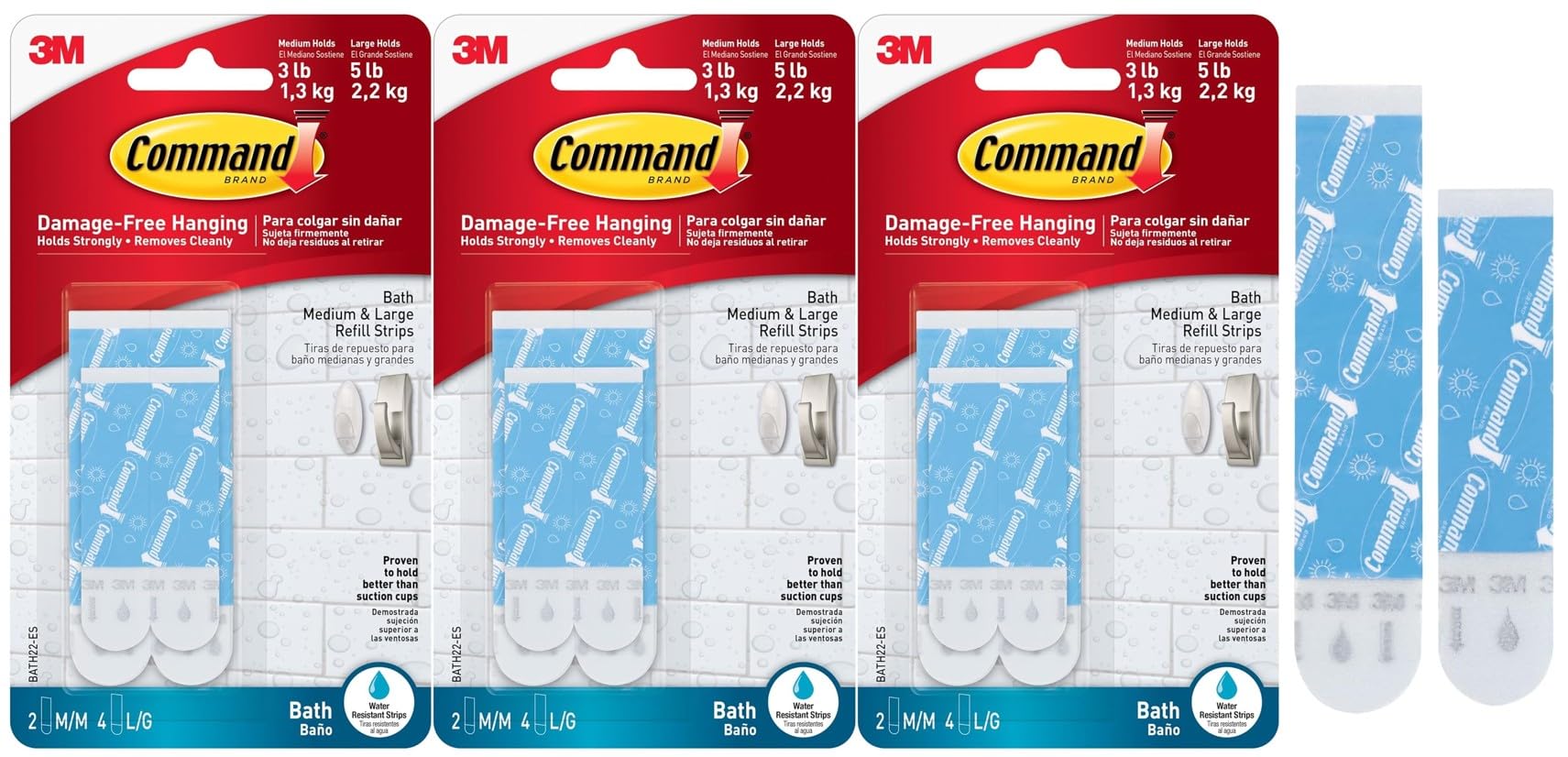 Command Replacement Strips - Bath Hooks -11