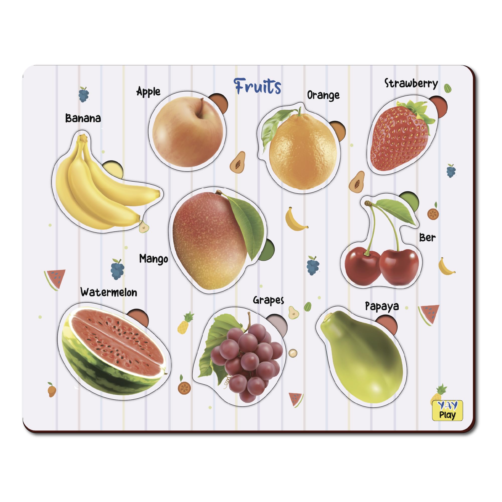 YaYplay Wooden Educational Fruits Puzzles, Picture Matching Puzzles, Puzzles For Preschool Toddler Kids 3 Years And Above (B0BXFBPVRL) Amazon Price History, Amazon Price Tracker