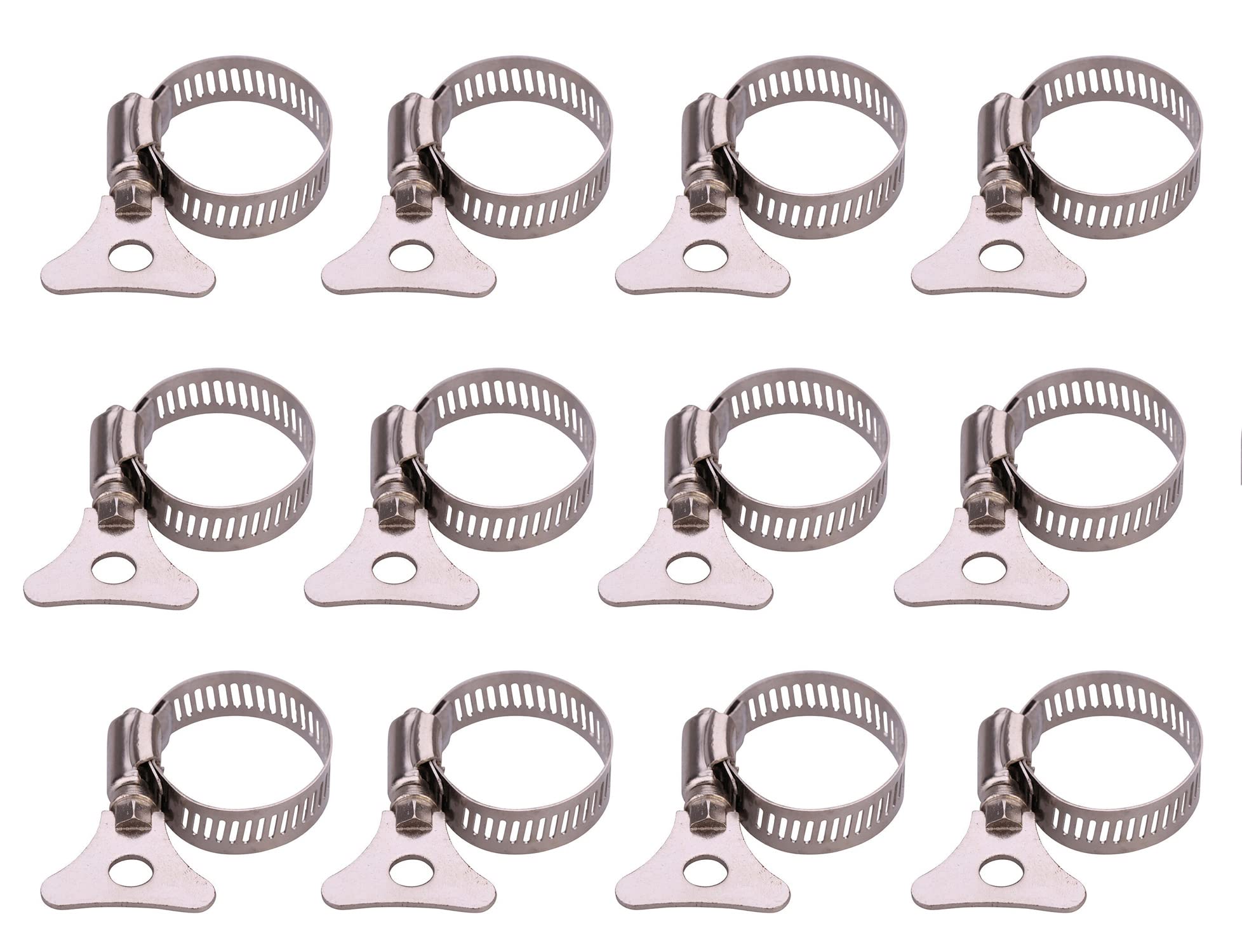 BATH GURU Butterfly Stainless Steel Hand Adjustable Worm Gear Key Type Hose Clamps Gas Water Tap Garden Pipe Clamp Clips for Plumbing Mechanical & Multi Uses (Pack of 12, 1.25 Inch) (B0BLHMCX72) Amazon Price History, Amazon Price Tracker