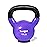 Yes4All Vinyl Coated Kettlebell With Protective Rubber Base, Strength Training Kettlebells for Weightlifting, Conditioning, Strength & Core Training (15 LBS - Violet)