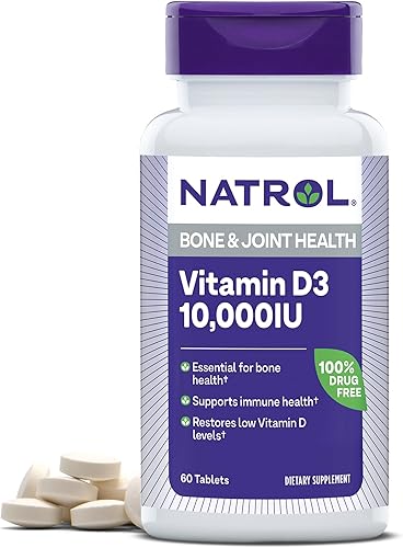 Natrol Vitamina D3 10,000 IU, apoya tu salud inmunológica, 60 unidades