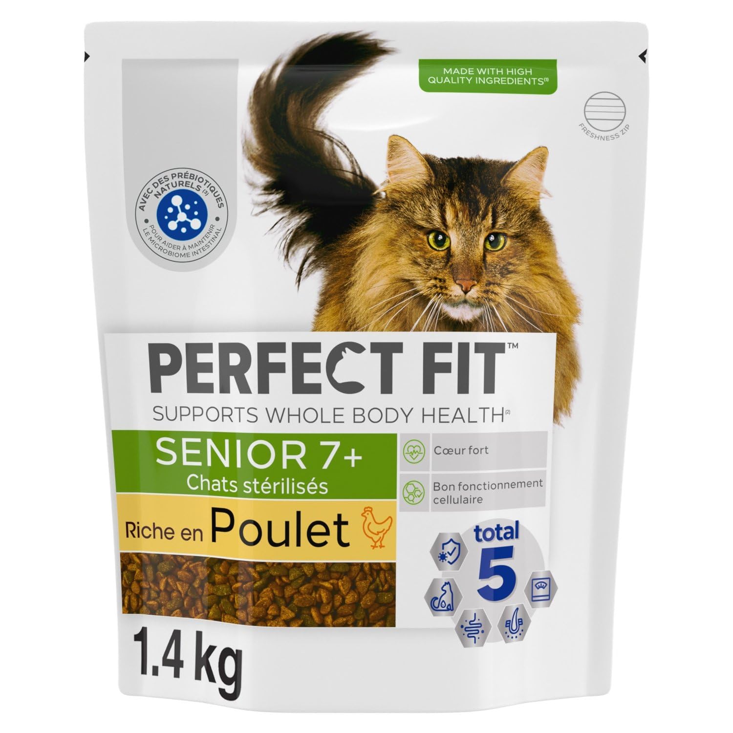 PERFECT FIT – Alimentation Senior Stérilisée au Poulet, Croquettes Nutritives et Délicates (1,4 kg) - Lot de 3 - vendu par Lot