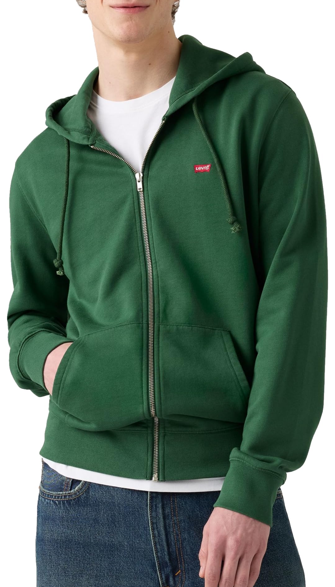 Levi's The Original Hm Zip Up Dark Green, ciemnozielony, M