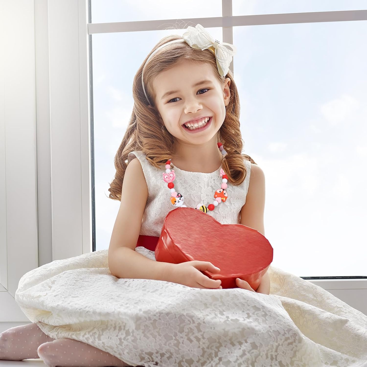 Silicone Beads for Valentine's Day Red Pink Round Heart Shaped Animal Rubber Loose Focal Beads with Elastic Rope for DIY Crafts Pens Keychain Jewelry Bracelet Lanyard Making Kit, 100 Pcs - Image 6