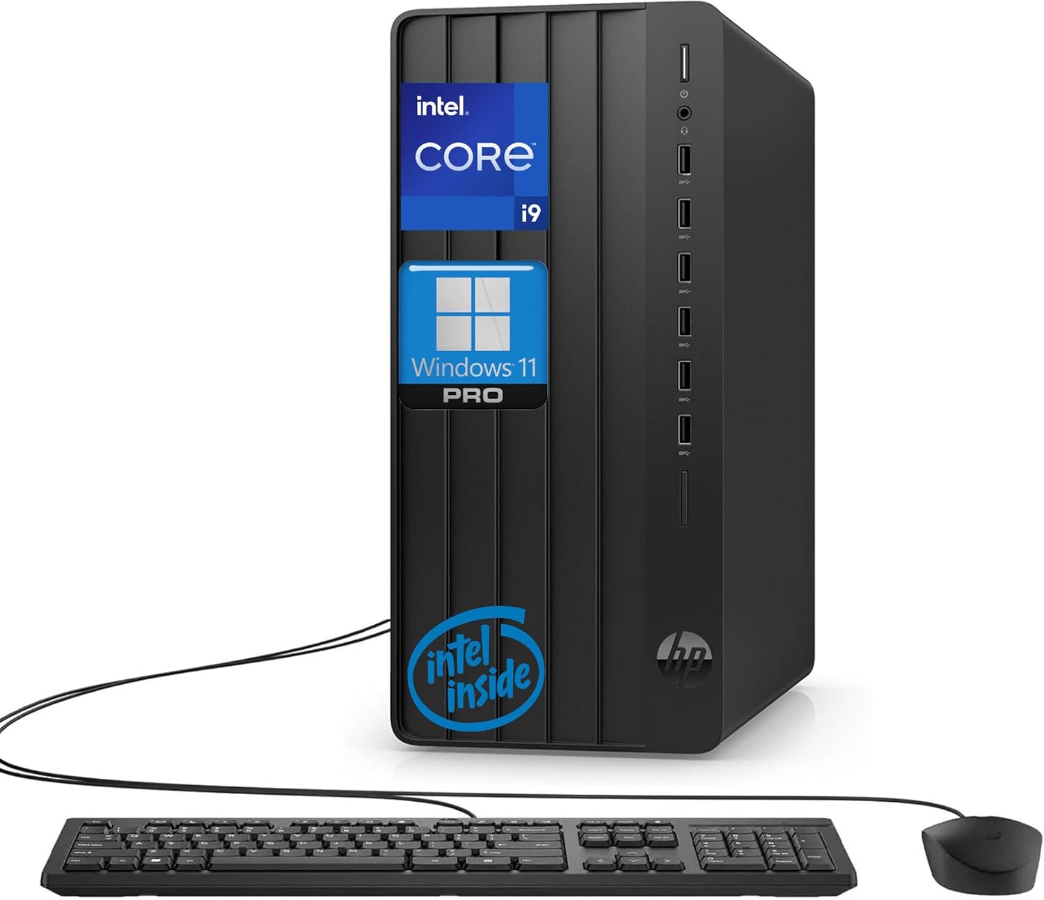 HP Pro Tower 290 G9 Business Desktop Computer, Latest 12th Gen Intel Core i9-12900K, 32GB RAM, 2TB SSD, Dual-Monitor Support (HDMI + VGA), WiFi, RJ-45, Wired KB& Mouse, Windows 11 Pro