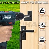 Vista 5 de Perno de caña de 36 pulgadas, barra de caída de barra resistente, cierre de tierra para puertas de vinilo de madera, metal, pasador de caída