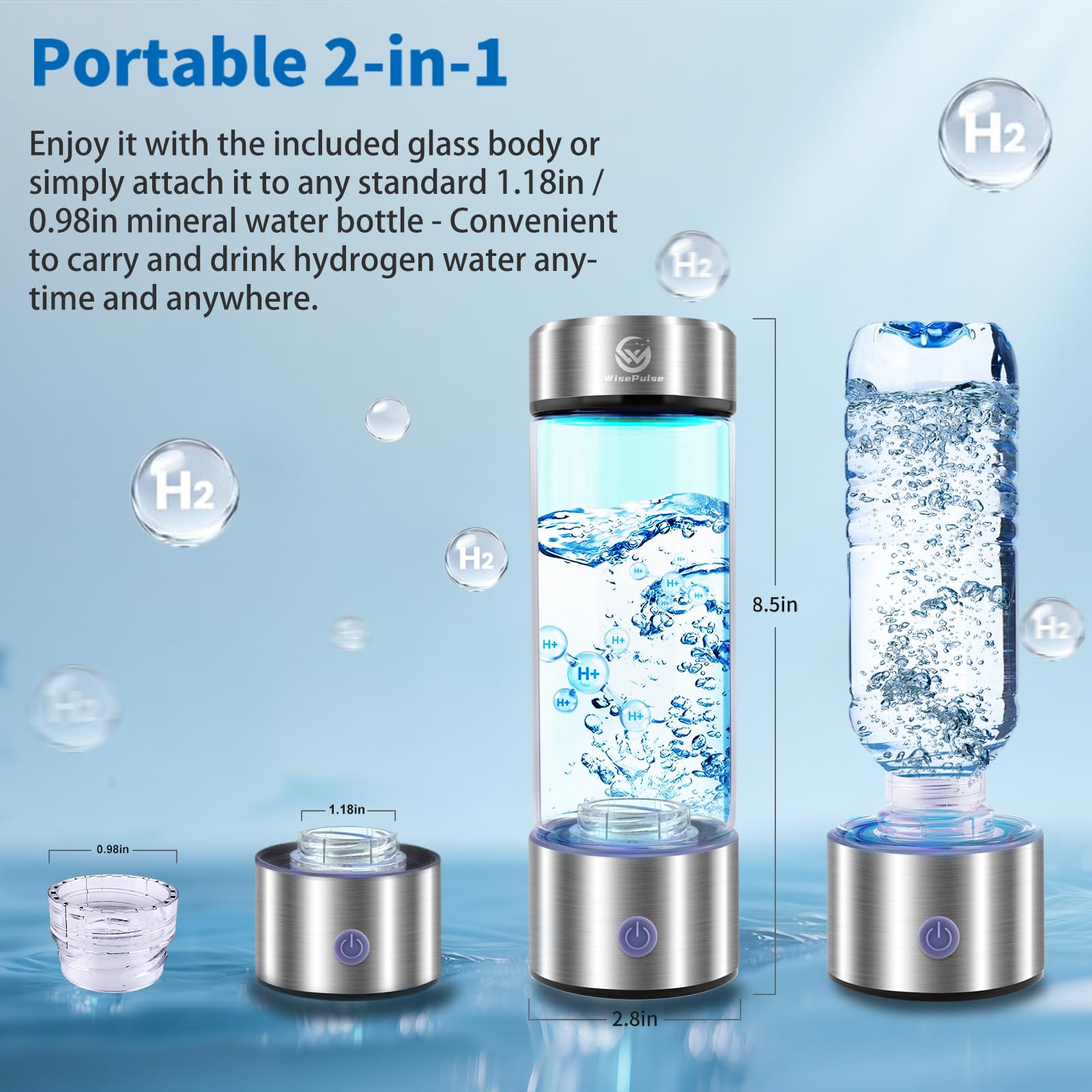 Hydrogen Water Bottle Generator - Boost Health! -8