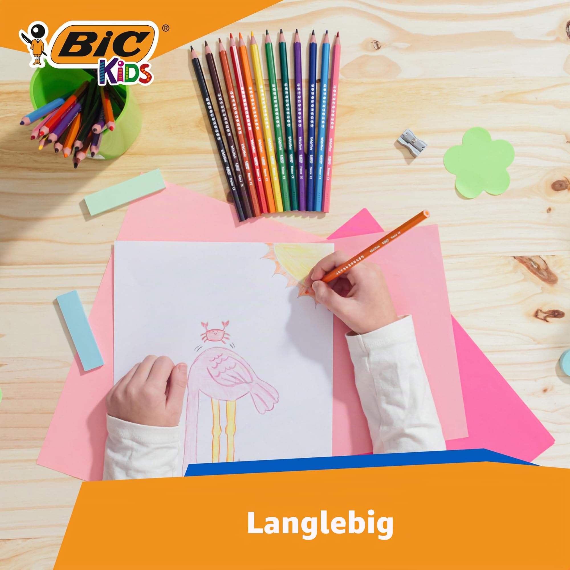 BIC Kids 907901 Evolution Buntstifte Set, Metalleimer mit 288 Buntstiften