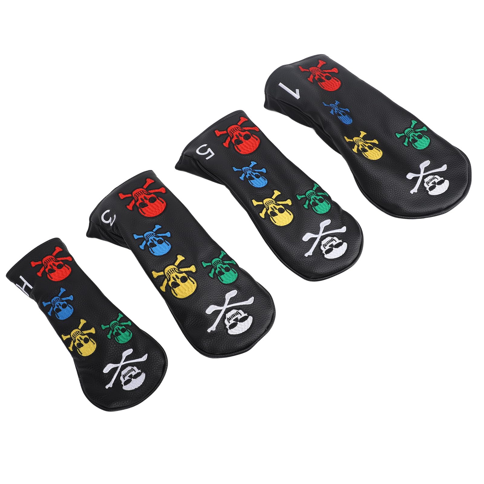 Golf-Schlägerkopfhülle, 4 Stück, Totenkopf-Skelett, Golfschläger-Schlägerhauben, Golf-Putter-Abdeckung, Schutz Für Hölzer, Eisen, Stangen