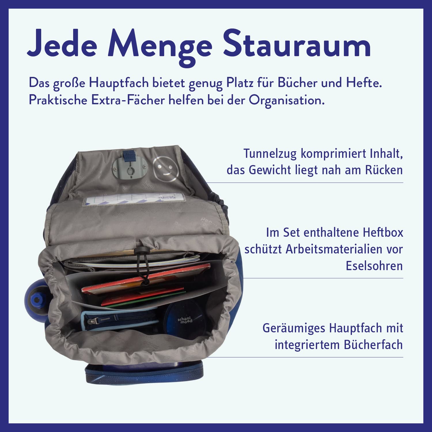 SCHOOL-MOOD Rebel mit LED Patchy Schulranzen-Set 8-teilig Moritz