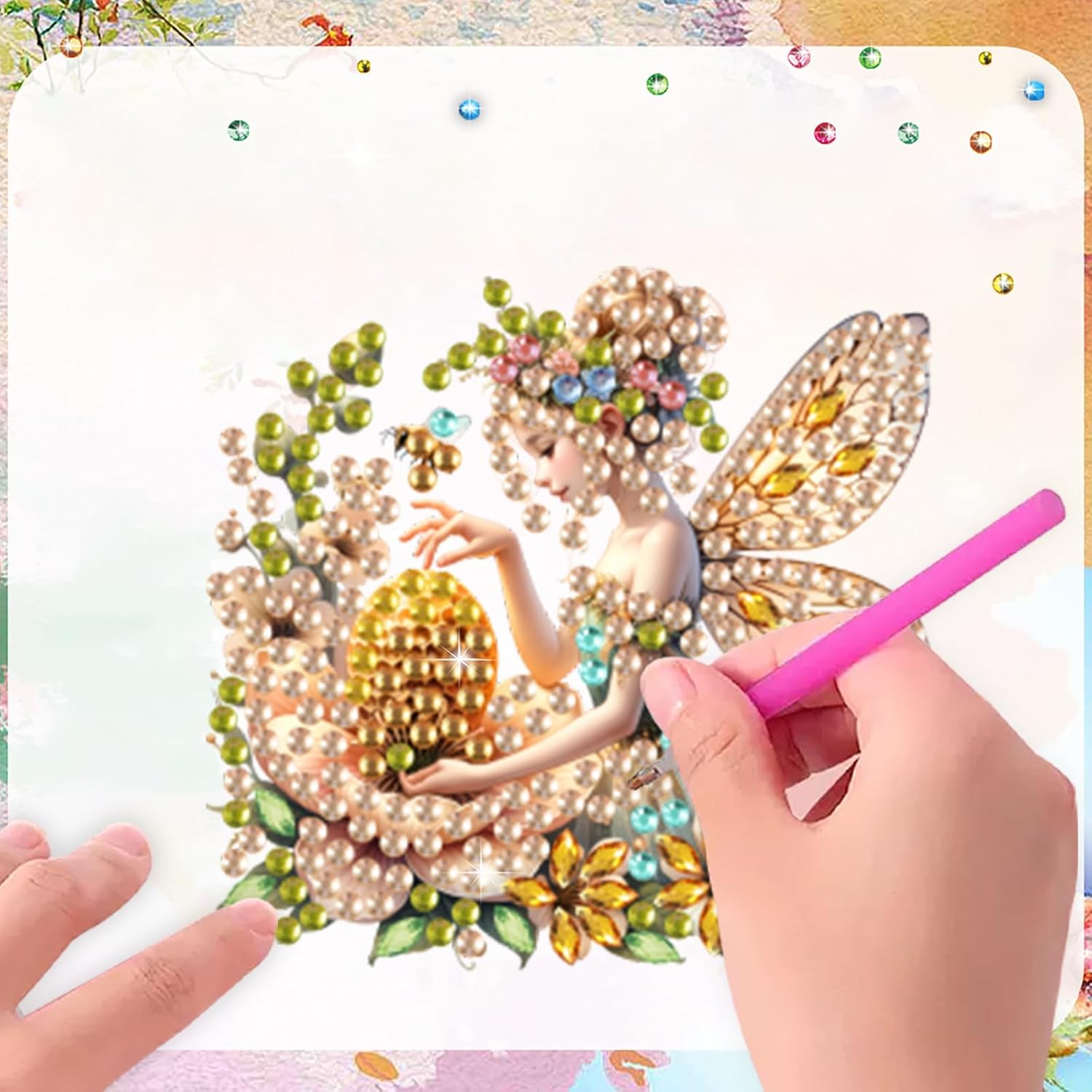 15PCS Diamond Art Fridge Magnet Refrigerator Sticker, Special-Shaped Crystal Gem Art Fridge Stickers Craft for Adults Fridge DIY Decors(Fairies)