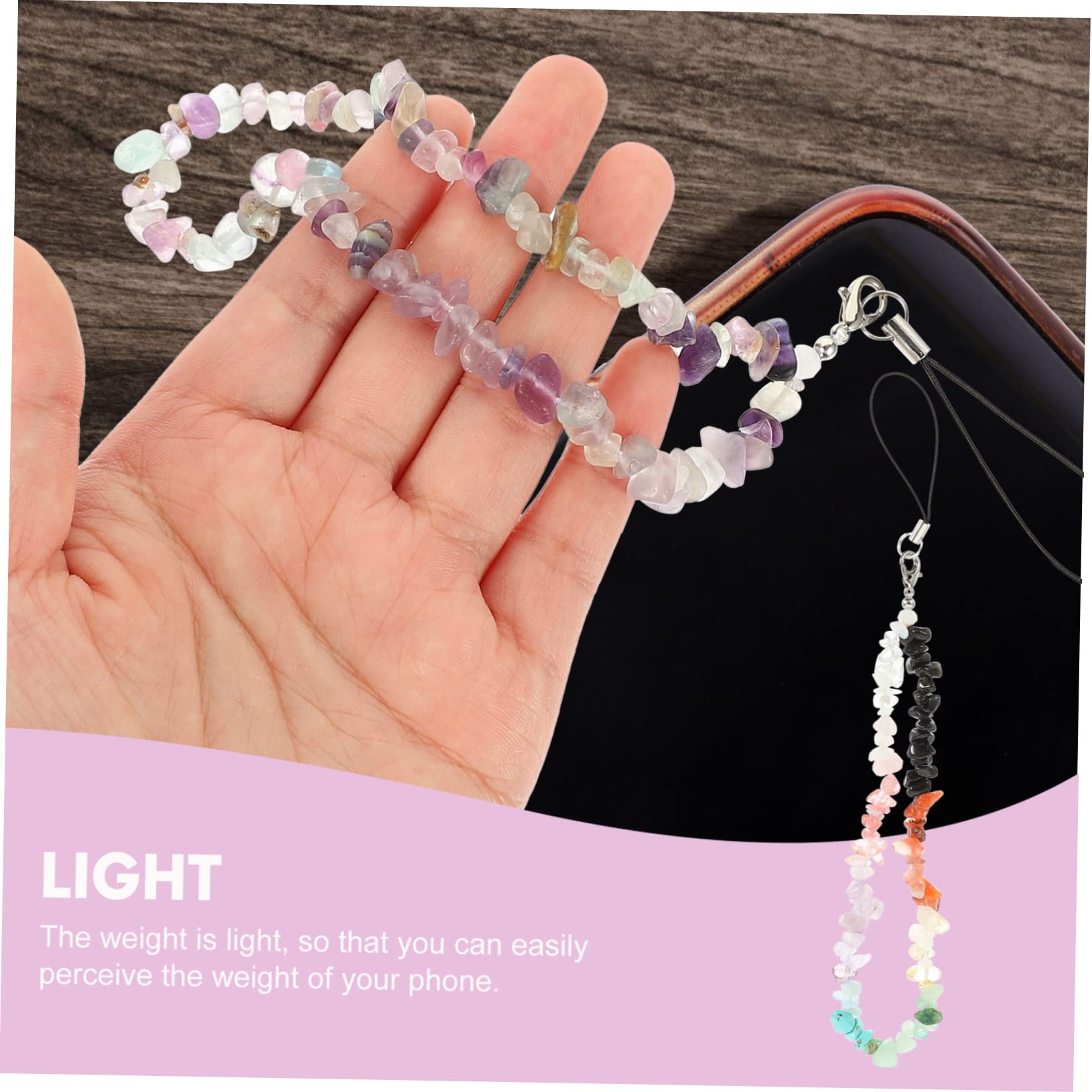 HOMSFOU Colgante De Cadena De Teléfono Móvil Delicado Encanto Del Teléfono Cordón Antideslizante Para Teléfono Cordón De Teléfono Multifunción Cordón Colgante Cristal