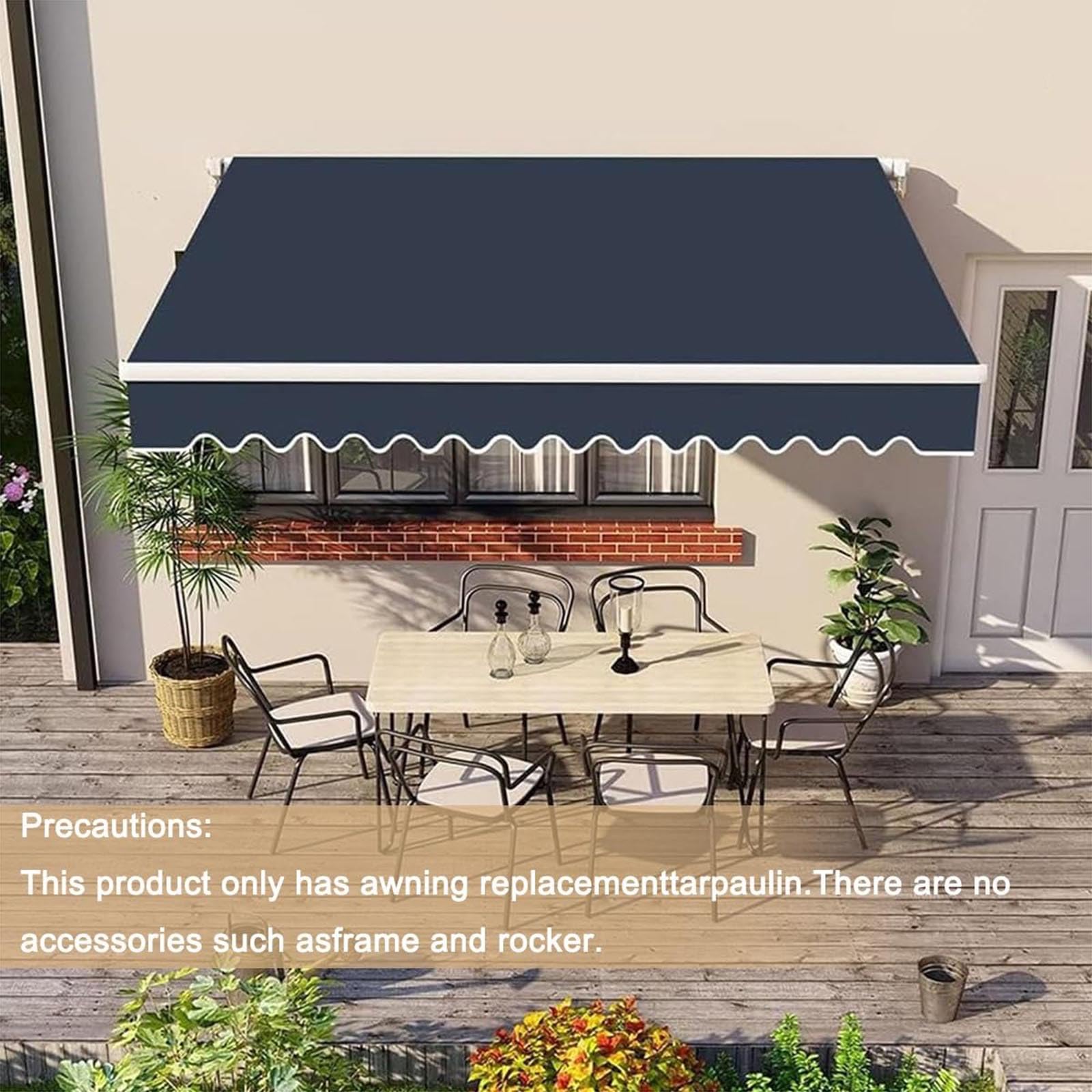 Telo di Ricambio per Tende da Sole, Tessuto di ricambi, Senza Telaio, Impermeabile e Resistente al Sole, per Balcone, Patio, Esterno, Giardino, Terrazzo,002,200x150cm