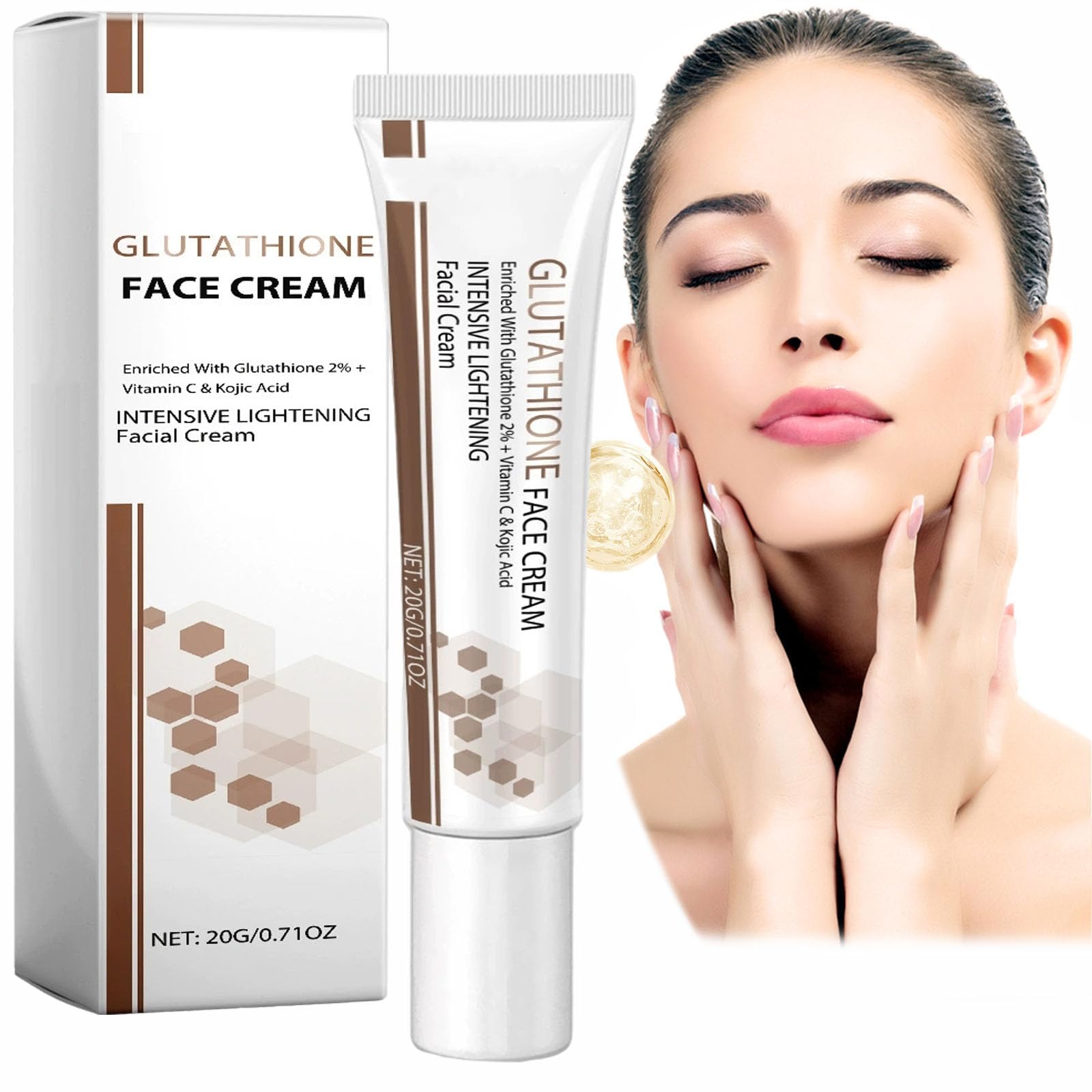 Glutathione Skin Brightening Cream, Brightening Anti-Aging Face Cream,  Whitening Cream for Dark Spot Removal, Skin Brightening and Moisturizing  Toning 