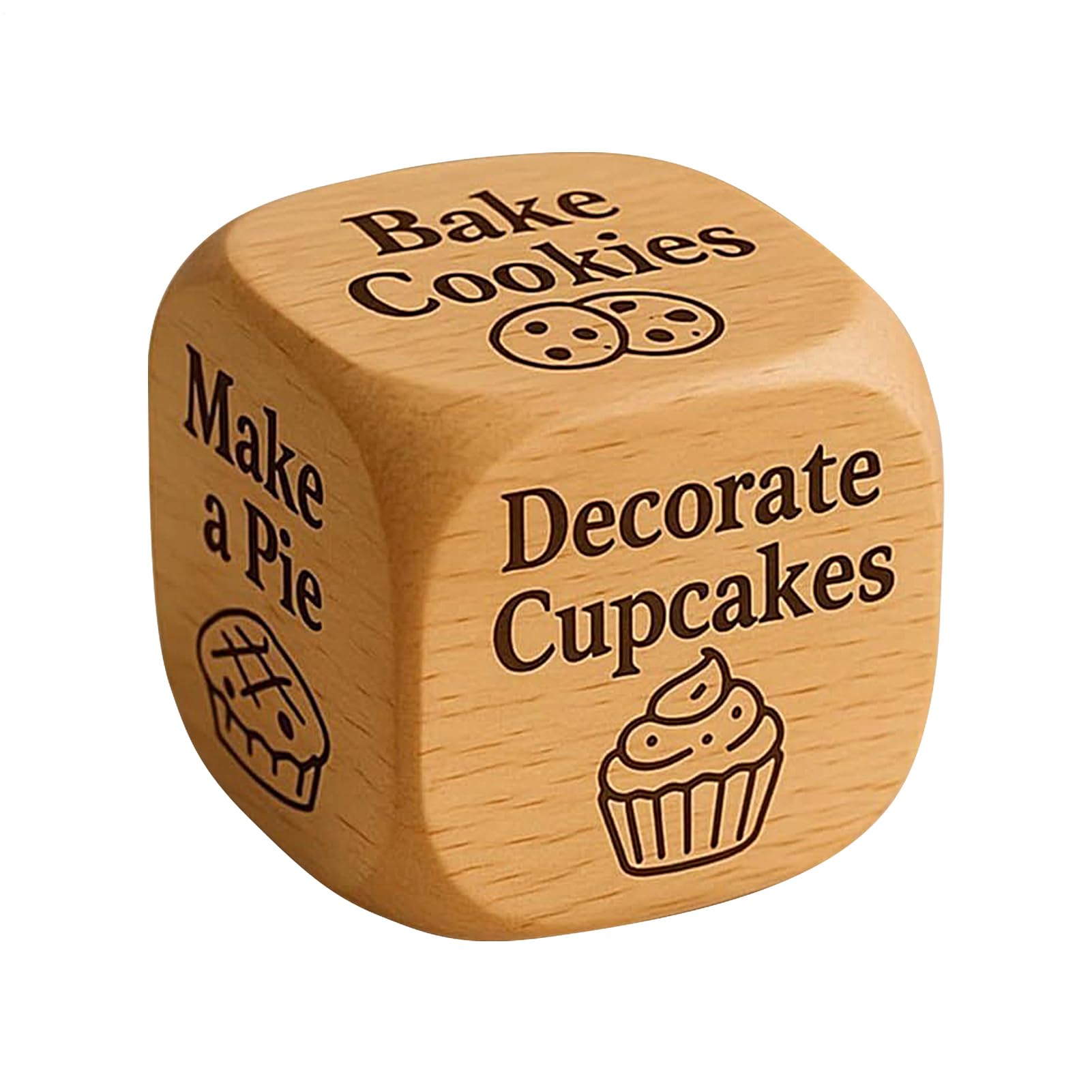 Divertente Ditale per pasticceria, accessorio divertente in legno | con incisione a 6 facce, divertente per cucina, per coppie adulti, , serate di compleanno