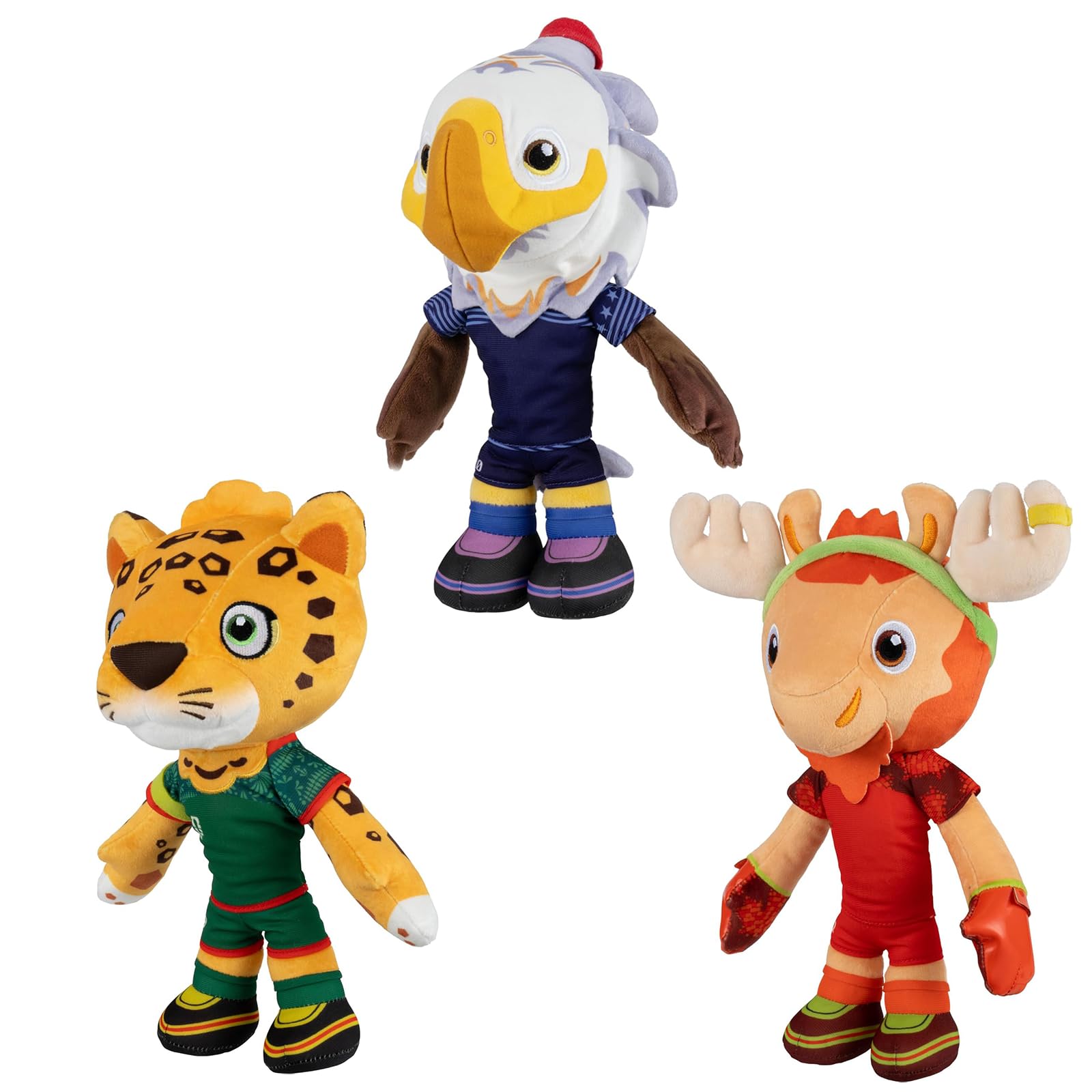 MyReiDo Kids Puzzles 2026 World Cup Mascots Plush Toys Set, 8 Inch Soft Mascot Dolls, Gift for Fans, World Cup Merchandise（3PCS） (3PCS)