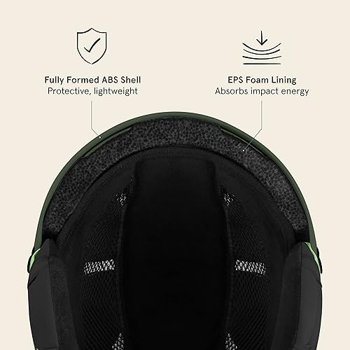 Miniatura 2 de Retrospec Comstock - Casco de esquí y snowboard para niños y niñas, casco de nieve de ajuste ajustable con carcasa protectora y ventilación