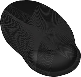 Meffort Inc Mouse Pad with Wrist Rest Support & Non-Slip Base, Durable Ergonomic Gaming Mousepad - Sound Wave