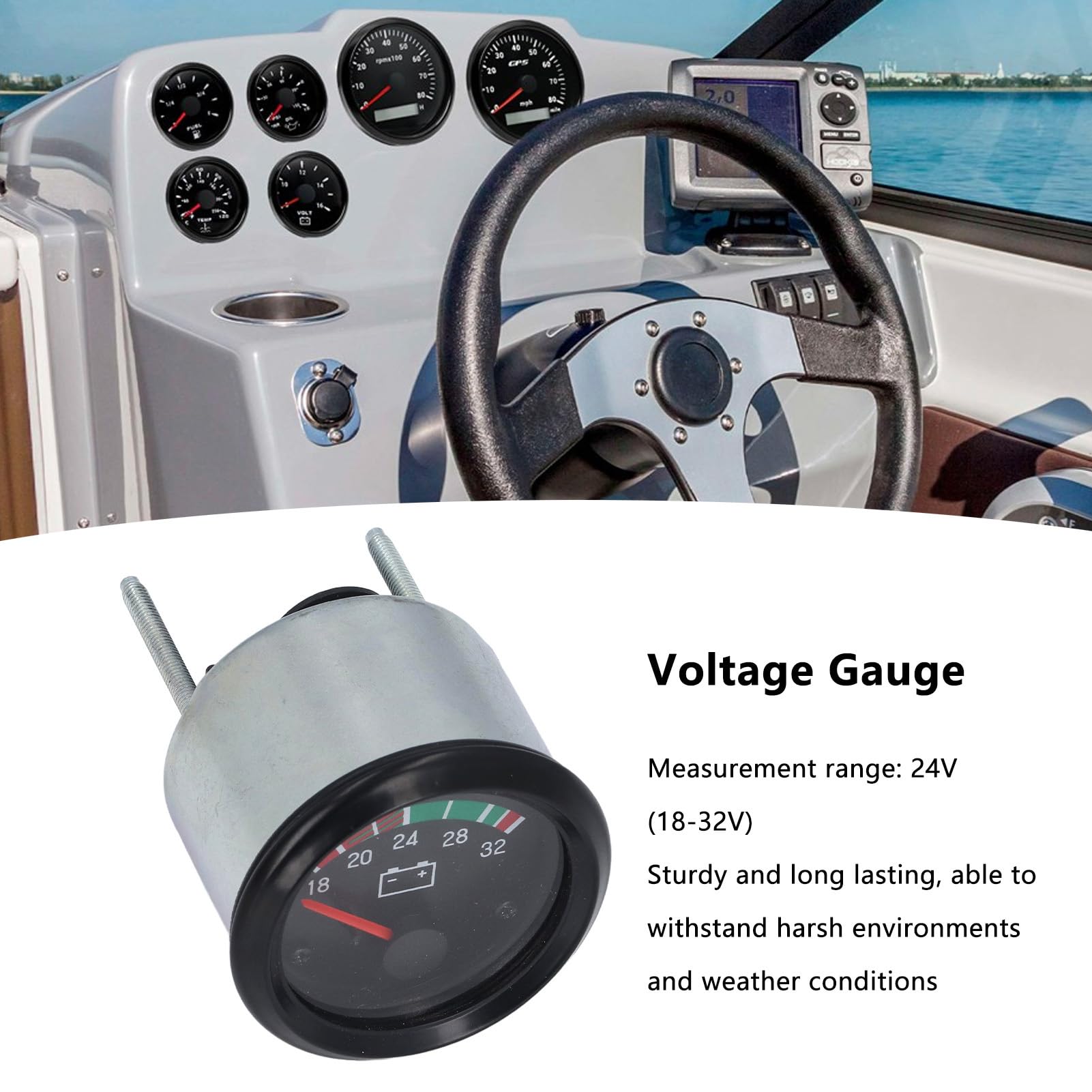 Presa USB 12V Con Display Digitale - Voltmetro Per Auto, Moto E Barche Con Design Permeabile