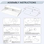 2-Tier Washer Dryer Countertop,Laundry Shelf Topper with Edge and Non-Slip Pads,54" x 27.5" Cover Guard Organizer, Washer and Dryer Countertop for Laundry Room Organization and Storage