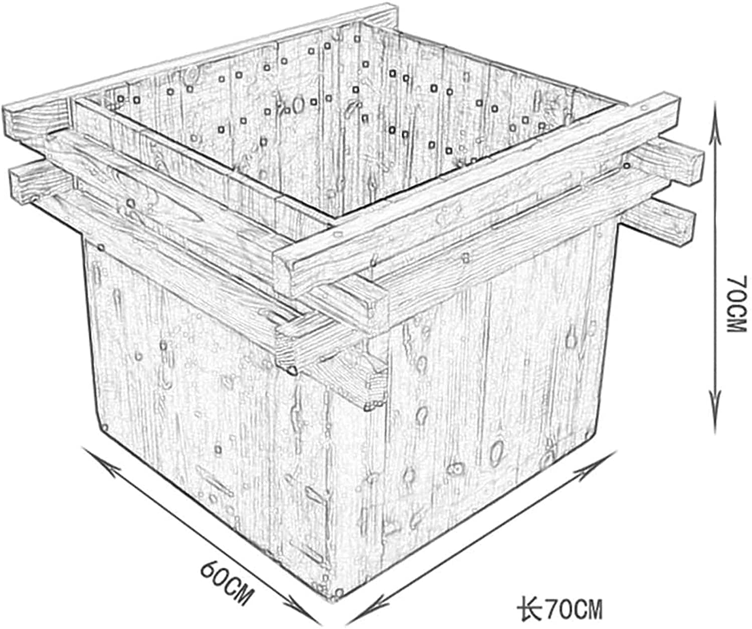 Kit di fioriere da giardino con supporto per piante, robusto, durevole e facile da installare, aiuola rialzata per verdure contenitore per piantare non facilmente deformabile BackContainer soluzione
