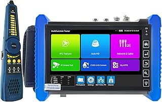 Rsrteng CCTV Tester,IPC-7600COVTADHS Plus 8K 32MP IP Camera Tester with Cable Tracer 4K 8MP AHD CVI TVI SDI CVBS Test Full Features 7” Touch Screen Monitor Support OPM VFL TDR HDMI VGA WiFi Audio POE