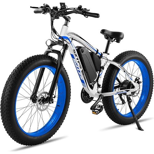 Electric Bike,26''Electric Bike for Adults with 48V 13Ah Removable Battery,750W Fat Tire Electric Bike,30 MPH Electric Mountain Bike,21 Speed E-Bike with Phone Charger Mount