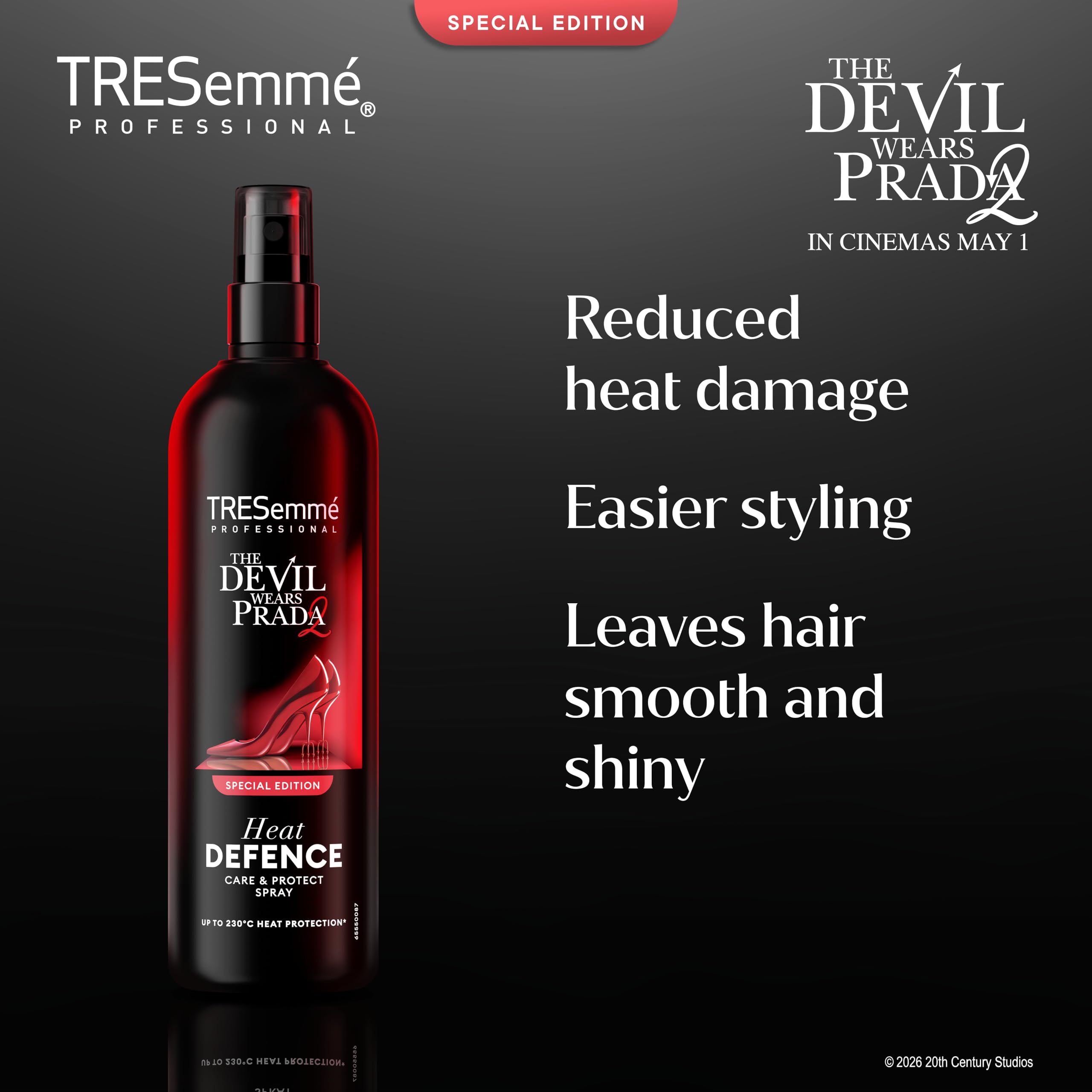 TRESemme Devil Wears Prada 2 Special-Edition Heat Protect Heat Defence Spray Hair Spray up to 230°C* for all hair types 270 ml - 5