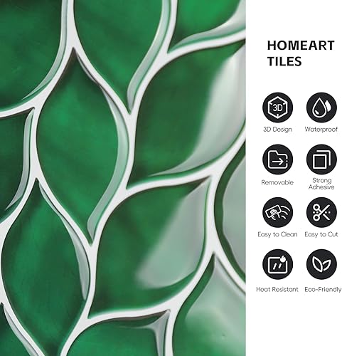 Miniatura 6 de HOMEART Azulejo hexagonal gris para salpicaduras en muro, autoadhesivo 3D para cocina, azulejos adhesivos de pared (10 x 10 pulgadas, 10 hojas)