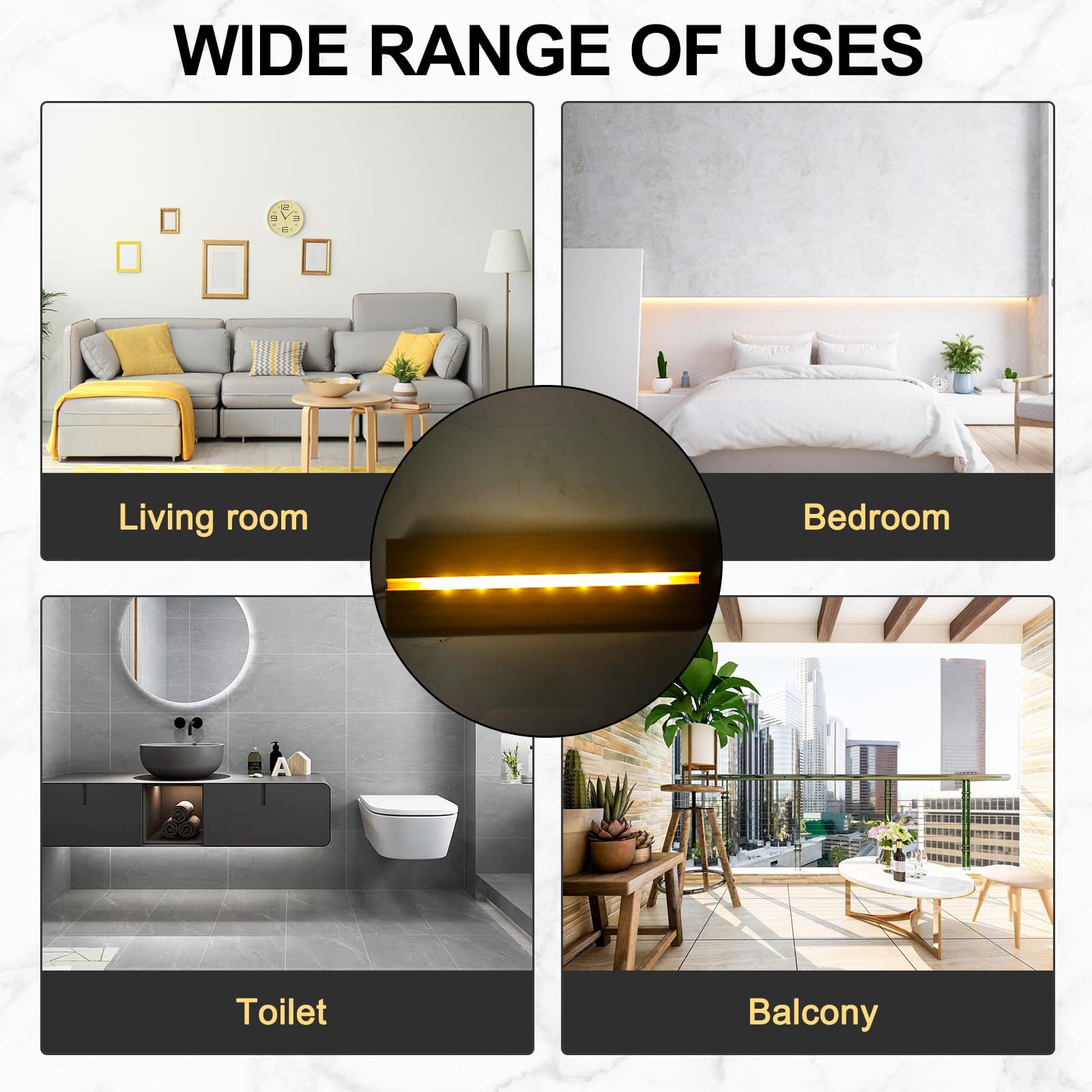 BAIFULAI 4 piedistalli a LED, 20 cm, base in legno, base luminosa, base luminosa con interruttore USB, colori caldi, supporto in legno, per blocchi di vetro, cristalli, vetro, resina, arte