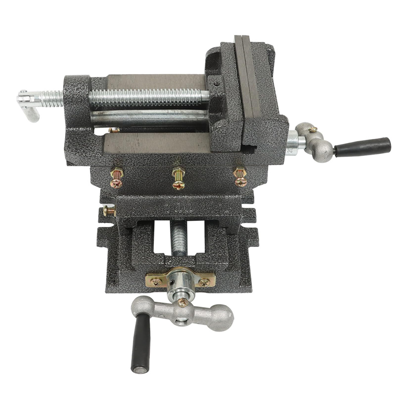 SOHNVWTGD 4 Inch Cross Slide Drill Press Heavy Duty Benchtop Cross Slide Vise X-Y Compound Vise Fit for CNC Milling Machine, Drilling Machine and other Mechanical Equipment - Black