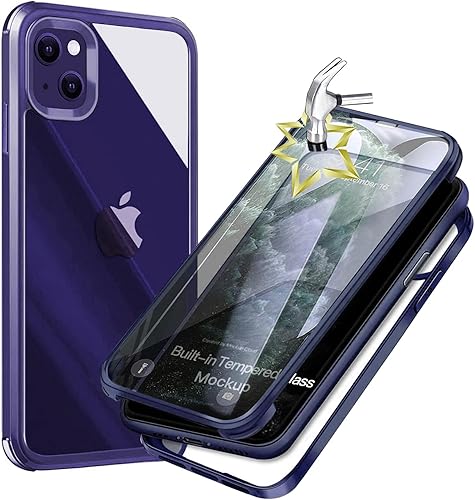 Miniatura 19 de UBUNU Funda para iPhone 14 Pro Max con protector de pantalla [vidrio templado 9H integrado], protección de cuerpo completo 360 de doble capa