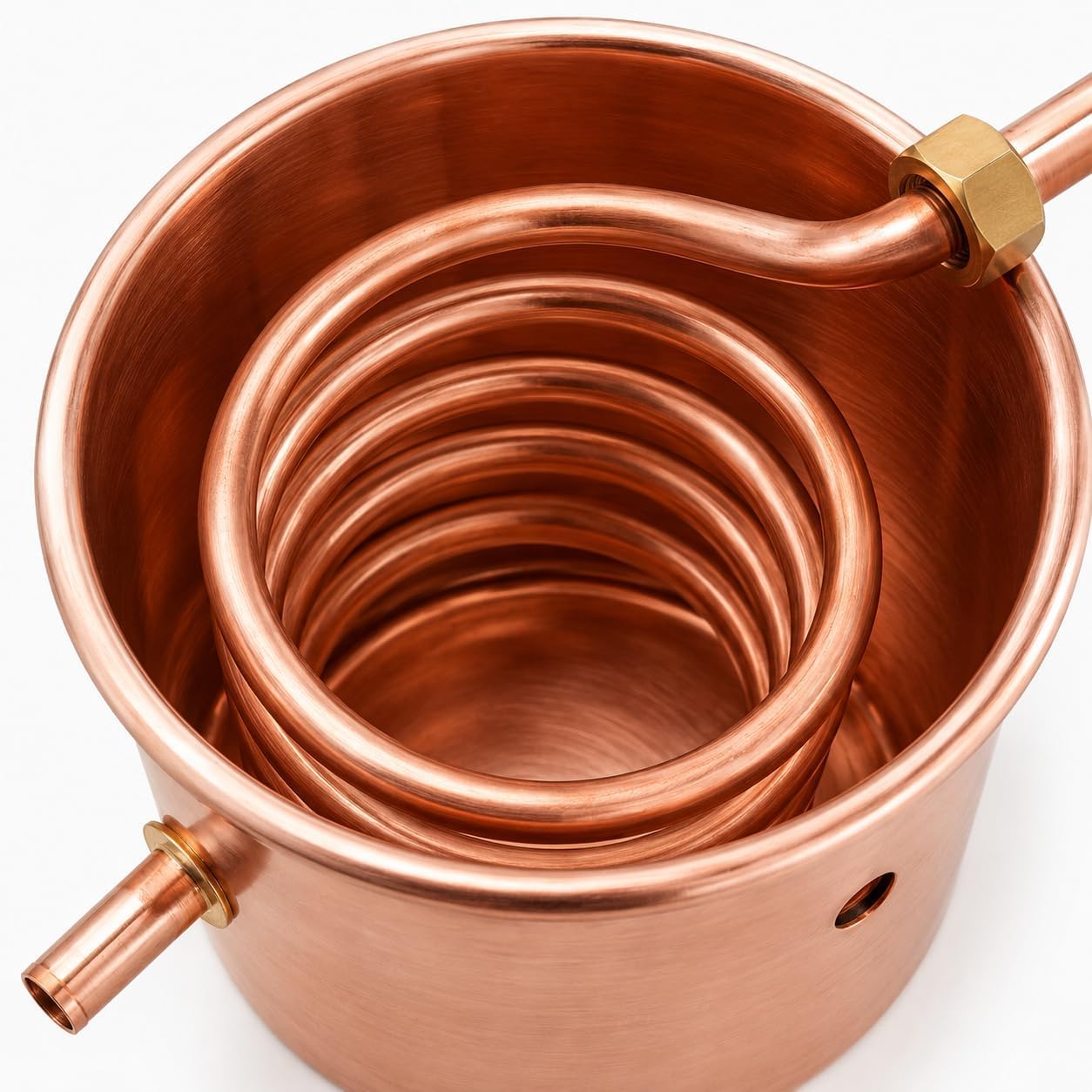 Kit de alambique de cobre de 2 litros con termómetro para aceites esenciales, whisky y destilación doméstica