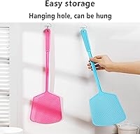 Vista 6 de Matamoscas de plástico, matamoscas de plástico resistente, paquete de 4 matamoscas manuales flexibles y fuertes con mango largo para ayudante