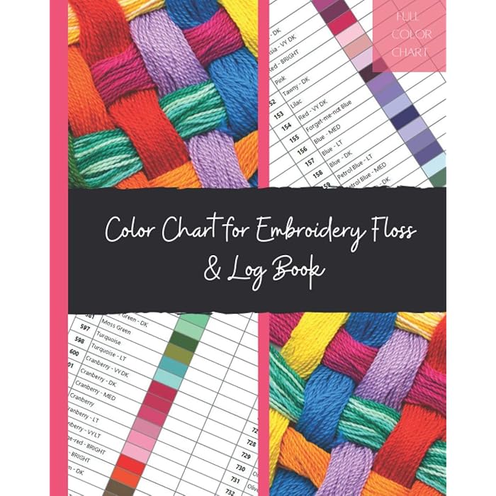 Buy Full Color Chart for Embroidery Floss & Log Book Full threads