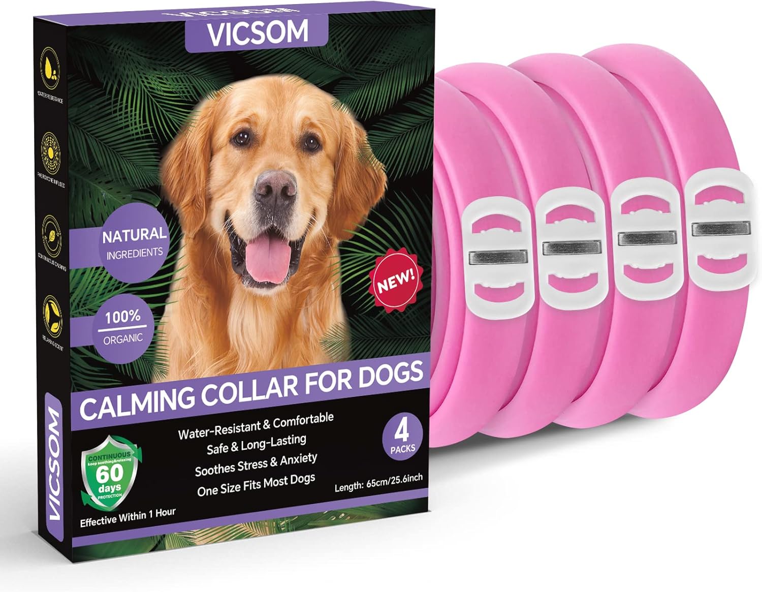 VICSOM Calming Collars for Dogs, Dogs Calming Liberia Ubuy
